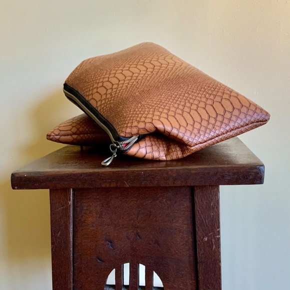 HandBag Mistress Clutch Vegan Leather Python Print Ethically Made Brisbane - Picture 6 of 7